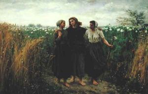 Returning from the Fields, 1871 by Jules Breton