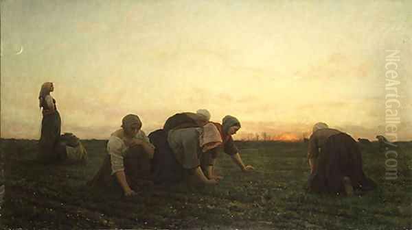 The Weeders 1868 by Jules Breton