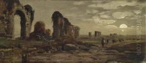 Landscape In The Moonlight by Ludwig Willroider