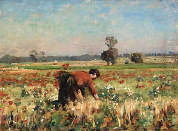 Le Pr fleuri Courrires (The Flowering Field in Courrires) - view 1