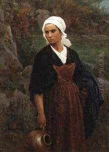 Femme portant une cruche (Woman carrying Water) by Jules Breton