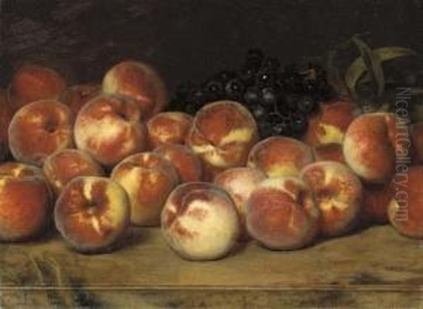 Still Life With Peaches And Grapes - view 1