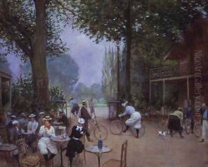 The Chalet du Cycle in the Bois de Boulogne, c.1900 by Jean-Georges Beraud