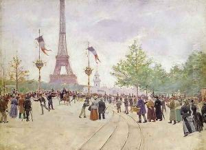 Entrance to the Exposition Universelle 1889 by Jean-Georges Beraud