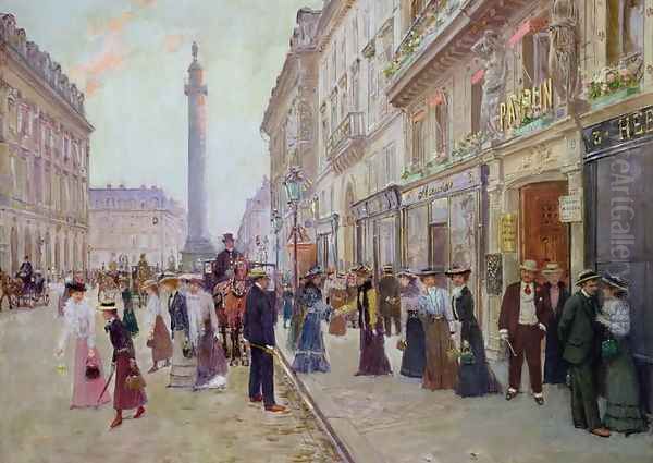 Workers leaving the Maison Paquin, in the rue de la Paix, c.1900 - view 1