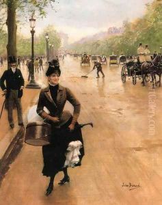 La Modiste Sur Les Champs Elysees (The Milliner on the Champs Elysees) by Jean-Georges Beraud