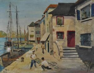 Continental Harbourscene by Alexander Wilson