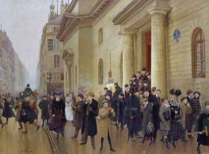 Leaving the Lycee Condorcet 1903 by Jean-Georges Beraud