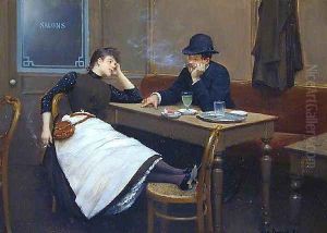 Au Cafe 1986 by Jean-Georges Beraud