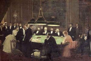 The Gaming Room at the Casino, 1889 by Jean-Georges Beraud