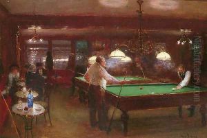 La Partie De Billard (A Game of Billiards) by Jean-Georges Beraud