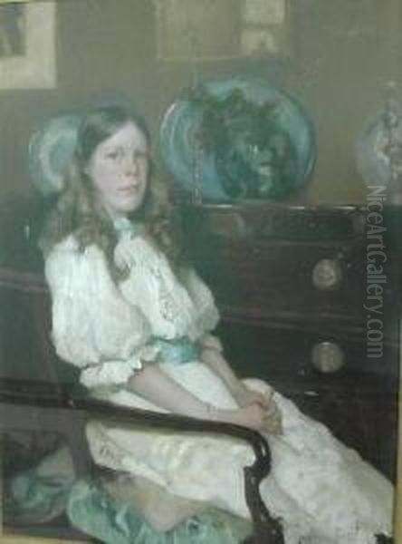 Three Quarter Length Portrait Of A Seated Girl, Alison*aughter - view 1