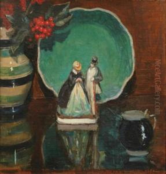 Still Life With Staffordshire Figurine - view 1