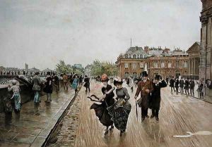 Un Coup de Vent, c.1889 by Jean-Georges Beraud