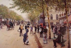 Boulevard des capucines by Jean-Georges Beraud