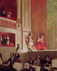 Revue at the Theatre des Varietes c.1885 by Jean-Georges Beraud