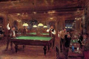 Le Billard by Jean-Georges Beraud