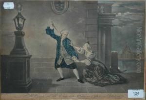 Mr Garrick And Mrs Gibber In The Characters Of Jaffier And Belvidera by James Glen Wilson