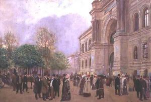 Outside the Palais de l'Industrie
