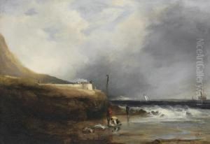 A Lone Steamer On The British Channel by John Jock Wilson