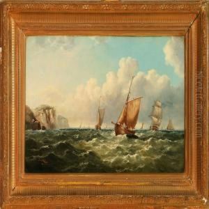 Marine With Sailingships by John Jock Wilson