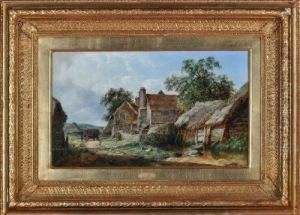 A Horsecart Arriving At A Manor House by John James Wilson