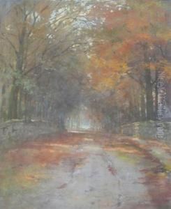Avenue In Autumn by Mary Georgina Wade Wilson