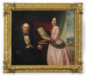 Group Portrait Of A Lady And A Gentleman Group Portrait Of A Lady And A Gentleman