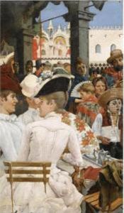 The Cafe, St. Mark's Square, Venice by Oscar Wilson