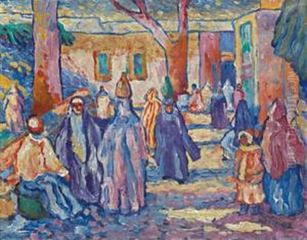 Porteuses D'eau Et Promeneurs En Egypte - view 1