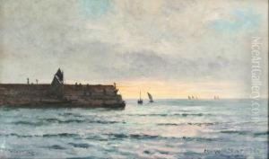 Coastal Scene With Fishing Boats by Peter MacGregor Wilson