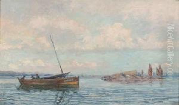Coastal Scene With Fishing Boat - view 1