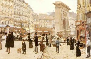 Le Boulevard St. Denis, Paris by Jean-Georges Beraud