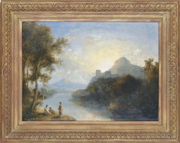 A View Of The Arno With Figures In The Foreground - view 1