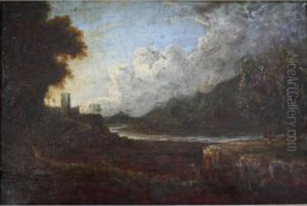 River Landscape With A Tower - view 1
