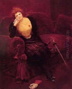 Une escrimeuse (A Swordswoman) (or Woman fencer)