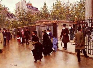 Sortant De La Madeleine, Paris (Leaving La Madeleine, Paris) by Jean-Georges Beraud