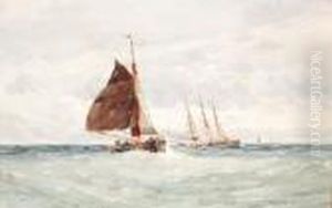 Shipping On A Summer's Day by William Wilson