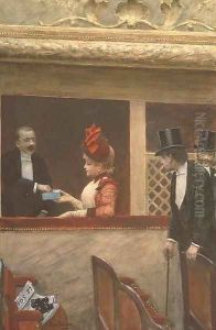 La loge au theatre by Jean-Georges Beraud