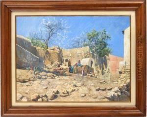 Village Scene, Monreale,
Sicily by Hans Wilt