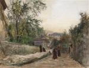 Weg Von Der Festehinunter In Die Stadt Salzburg by Hans Wilt