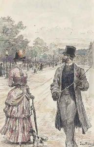 La promenade by Jean-Georges Beraud