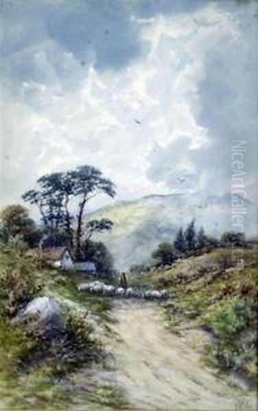 Shepherds And Flocks In The Highlands - view 1