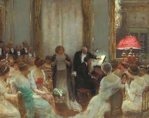 Le Concert prive by Jean-Georges Beraud