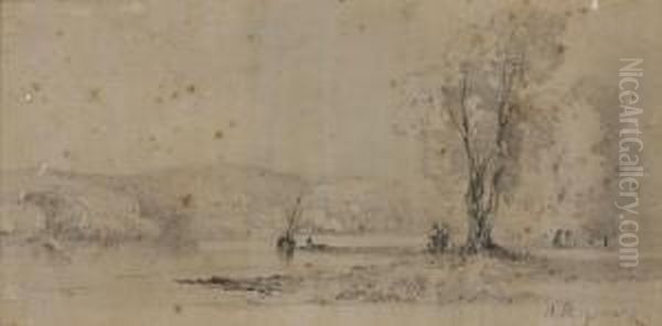 River Landscape With Figures - view 1