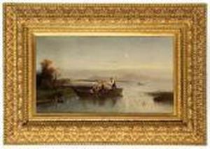 Coming To Shore, Lake Chiemsee, Bavaria, Circa1885 Coming To Shore, Lake Chiemsee, Bavaria, Circa1885