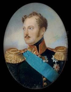 Miniature Portrait Of Czar Nicholas I Of Russia