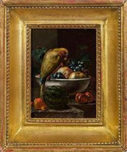 Fruchtestillleben Mitpapagei by Johann Amandus Winck
