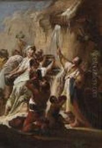 Moses Schlagt Wasser Aus Dem Felsen