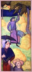 The Apple Harvest, 1890 by Emile Bernard
